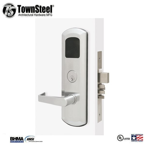 e-KONTOS 2000, 1B, XADB, Sentinel Lever, LH, Schlage C KD in Satin Chrome